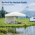thumbnail image 4 of 10'x10' Pop Up Canopy Tent, 1 Removable Sidewall, 4 Stakes, 4 Ropes Instant Canopies Portable Gazebo, for Outdoor Events, Patio, Party, Camping, 4 of 8