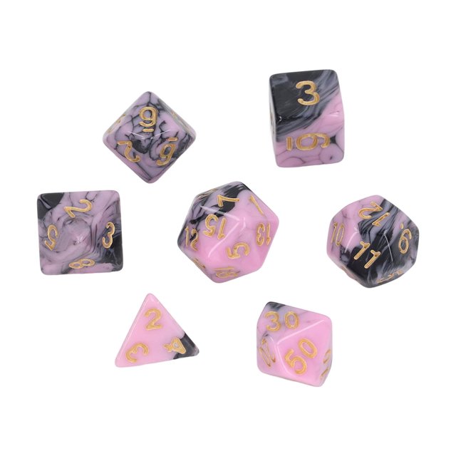 Juego de 4 Dados Poliédricos Cubos de Dados Poliédricos de Aprendizaje de Plástico con Números de Oro Claro para Juegos de Mesa de Enseñanza de Matemáticas ANGGREK Otros
