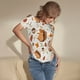 thumbnail image 3 of Balery Squirrel Body de cuello redondo de manga corta para mujer Tops de manga corta Tops básicos-Small, 3 of 7