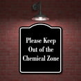thumbnail image 2 of Please Keep Out of the Chemical Zone BLACK Aluminum Composite Sign 20''x24'', 2 of 9