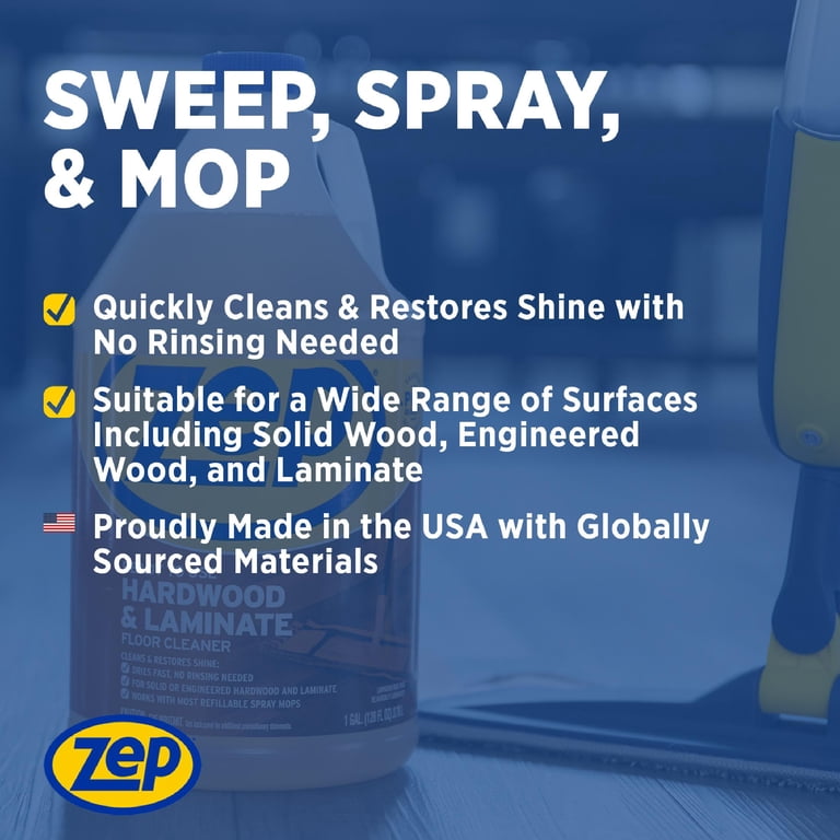 ラミネーションピール Zep Pro-Grade Hardwood & Laminate Floor Cleaner, Restores Shine (1