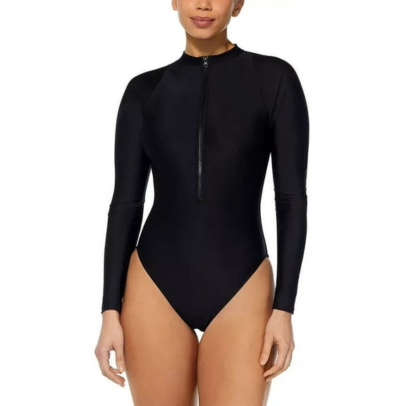 Reebok Women's Long-Sleeve Rashguard One-Piece Women's Swimsuit Size Medium M