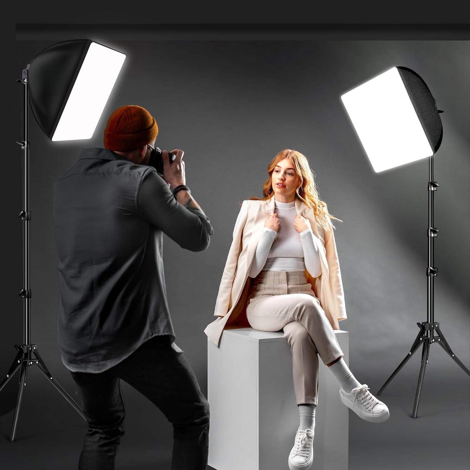 Fotodiox 2-Light LED Photo and Video Softbox Continuous Dimmable