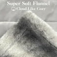 thumbnail image 3 of GONUES Electric Throw Shawl, 50x60, Soft Imitation Carved Rabbit - Hair Striped, Gray and White, 3 of 8