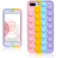 thumbnail image 1 of Joyleop Étui Bulle Colorée pour iPhone 6 Plus/6S Plus/7 Plus/8 Plus Fidget Designer 3D Dessin Animé Silicone Mignon Amusant, 1 of 5