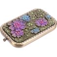 thumbnail image 1 of 2 piezas Espejo de maquillaje con flores Espejo de mano para billetera de viaje Espejo de bolsillo con billetera vintage Espejo portátil Espejo de maquillaje portátil Espejo cosmético pequeñ, 1 of 5
