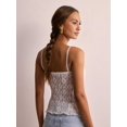 thumbnail image 6 of Women Lace Camisole Tank Tops Y2k Spaghetti Strap Camis Going Out Top White S, 6 of 7