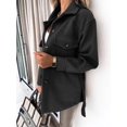 thumbnail image 4 of Womens Corduroy Shirt Long Sleeve Button Down Shirts Casual Jacket Tops Shacket, 4 of 6
