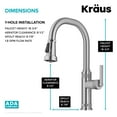 thumbnail image 5 of KRAUS Allyn Robinet de Cuisine Industriel à Poignée Unique Rabattable en Acier Inoxydable Sans Tache, KPF-4102SFS, 5 of 5