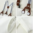 thumbnail image 6 of ZOEREA Toddler Baby Boy Clothes Suit Gentleman Wedding Outfits, Formal Dress Shirt+Bowtie+Vest+Boutonniere+Suspender Pants, 6 of 13