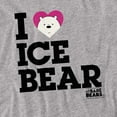 thumbnail image 2 of We Bare Bears Heart Ice Bear Women's T Shirt, Athletic Heather, 2X-Large, 2 of 6