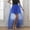 Blue, variant on Asymmetric High-Low Party Skirt with Solid Color and Train for Women