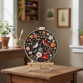 thumbnail image 2 of FLOPESN 4Pcs DIY Birds Flowers Pattern Hand Embroidery Kit, 5.9*5.9inch, Beginner-Friendly Round Hoop Decorative Painting Kits with Hoop, 2 of 8