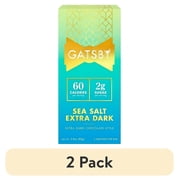 (2 pack) Gatsby Sea Salt Extra Dark Chocolate Bar, Low-Sugar, Dairy-Free, 2.8 oz