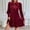 *Red, variant on ClodeEU Womens Long Sleeve Velvet Bow Neck Mini Dresses,Casual Elegant Guest Holiday Mini Dresses Red,Womens Plus S