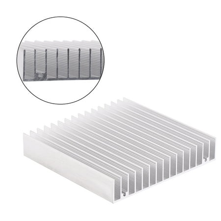 1pc Aluminium Heatsink Good Thermal Conductivity Heat Sink Cooling Fin 100*100*18MM, Cooling (Best Thermal Paste For Water Cooling)