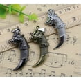 thumbnail image 2 of U8MO 1~30pc Jewelry Making DIY Dragon Head Wolf Tooth Alloy Charms Necklace Pendant-bronze-10pcs, 2 of 9