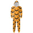 thumbnail image 2 of Halloween Family Pajamas Funny Bats Zipper Hooded Jumpsuit Matching Family Pjs Sleepwear, 2 of 4