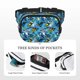 thumbnail image 5 of Fotbe snow board blue Cangurera Cuadrada con Estampado de Doble Capa, Bolsa de Cintura Ajustable Mini para Hombres y Mujeres, 5 of 9