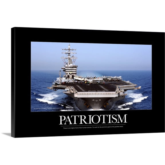 Great BIG Canvas | Kate Lillyson Premium Thick-Wrap Canvas entitled Military Poster: The aircraft carrier USS Dwight D. Eisenhower transits