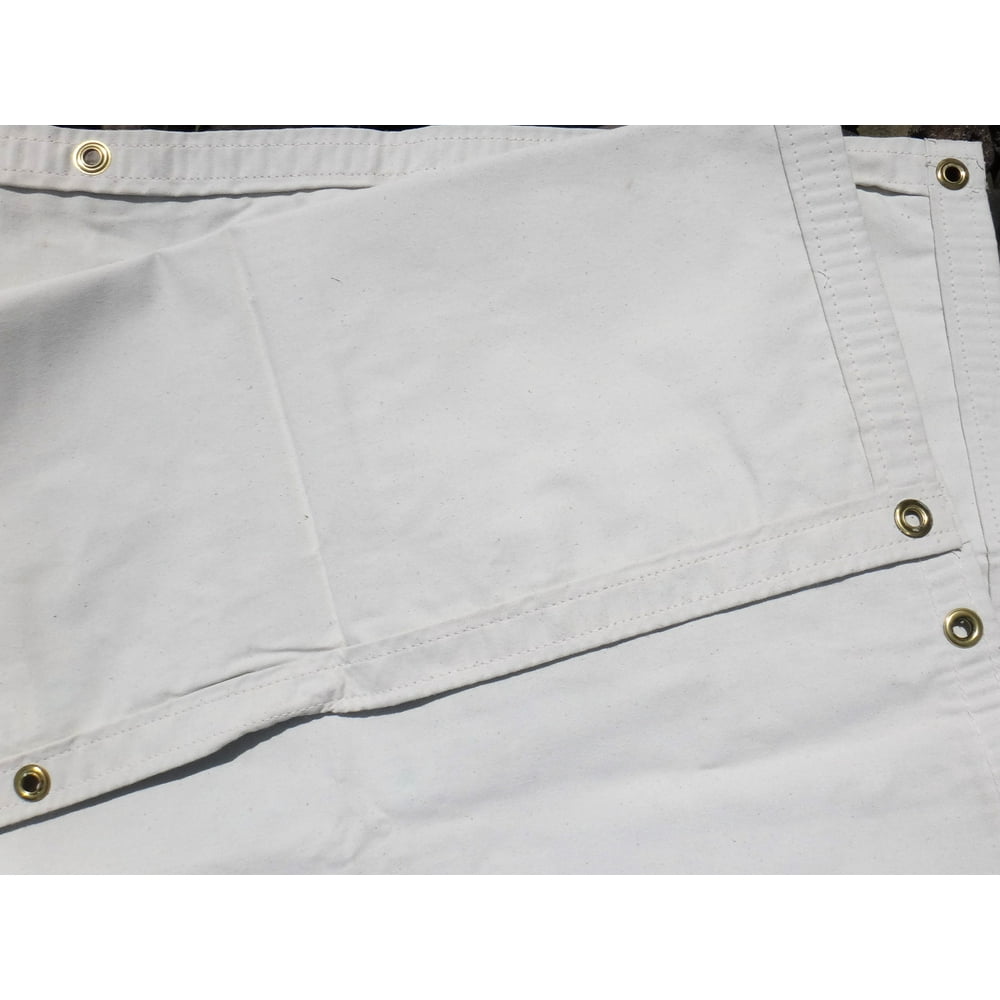Cotton Canvas Tarps 10 oz., Water Resistant, Brass Grommets Walmart