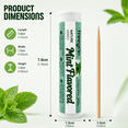 thumbnail image 5 of FREEGRIN Mint Flavored Toothpicks, 7cm Birch Wood, Portable Disposable for After Meal, Clean Teeth Gaps and Fresh Breath, 19 Count Per Pack (3 Pack), 5 of 7