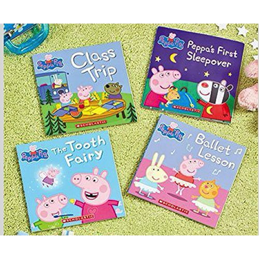 Peppa Pig Books For Toddlers Class Trip, Peppa's First Sleepover, The