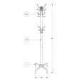 thumbnail image 2 of Monarch Specialties Coat Rack, Hall Tree, Free Standing, 12 Hooks, Entryway, 70"h, Bedroom, Metal, Grey, Contemporary, Modern, 2 of 4