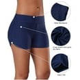 thumbnail image 3 of Charmo Swim Board Shorts for Womens Tummy Control Swim Shorts Solid Boardshorts, 3 of 7