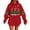 Red, variant on Christmas Sweatshirts for Women 2025 Themed Pullover Tops Print Long Sleeve Casual Hoody Cozy Soft Round Neck Top Hoodie Women Red L