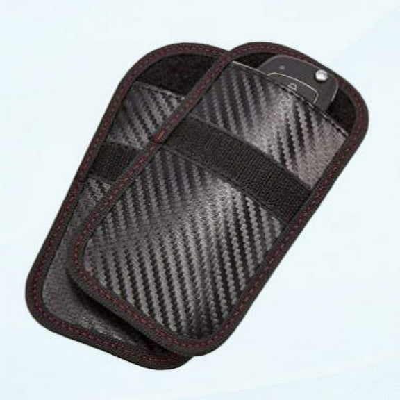 Faraday Key Fob Protector - 2 Pack Mini Pouch Anti-Theft Key Fob RFID Signal Blocker Faraday Bag for Key Fob