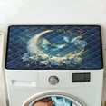 thumbnail image 5 of ZIATUBLES Washing Machine Dust Proof Top Cover Pad Soft Washer and Dryer Top Protector Mat for Home Laundry Room Kitchen, 24 x 19.7 Inch, Moon Butterfly Flower, 5 of 7