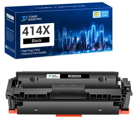 414X Toner Cartridge with Chip Compatible for HP 414X 414A W2020X Color Laserjet Pro MFP M479fdw M479fdn M454dw M454 M454dn Printer Ink - Black