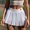 White, variant on Fesfesfes Women Skirt Cute Pattern Skirt Thin Short Side Zipper Pleated Skirt Tops on