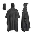 thumbnail image 1 of Tactical Rain Poncho - Army Military Poncho Shelter - Waterproof Ripstop Camping, 1 of 3
