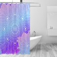 thumbnail image 2 of FREEAMG Purple Mandala Shower Curtain for Bathroom Waterproof Fabric Shower Curtains Bathtub Curtain with 12 Hooks, 60"x 72" for Bath Hotel Room, 2 of 6