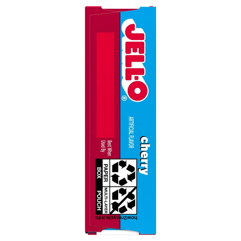 Jell-O Zero Sugar Cherry Flavored Low Calorie Family Size