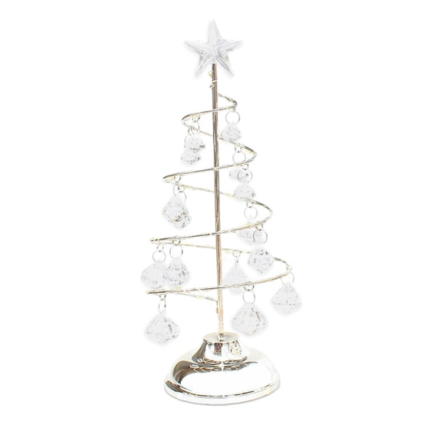 Matsuzay Árbol de Navidad LED luz nocturna hogar dormitorio Navidad luz nocturna decoración jardín iluminación ornamento Kits de decoración para fiestas luz blanca plateada L Matsuzay HA008114-03B
