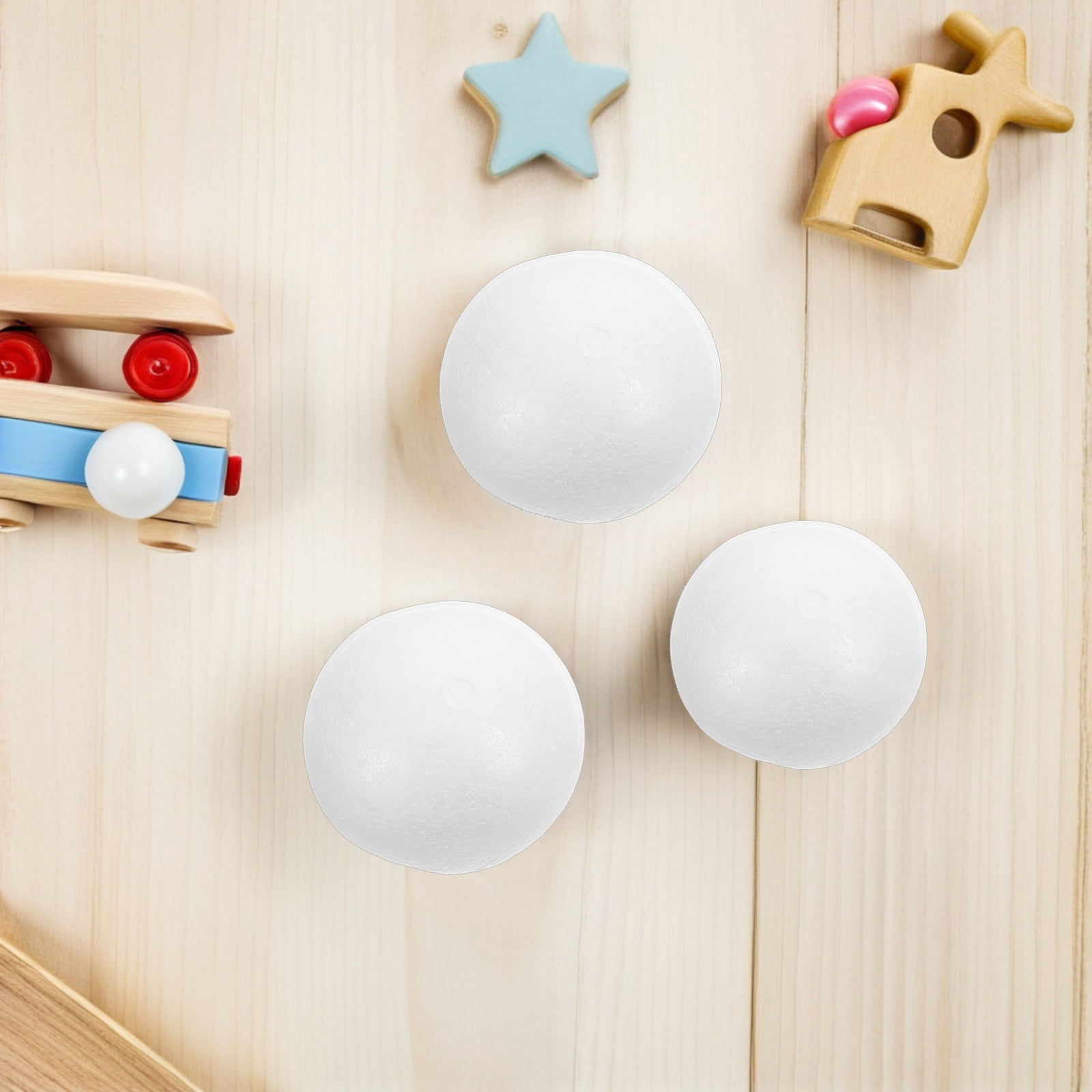 LOLIPPYY 24Pcs White Polystyrene Balls for Crafts Lightweight Foam Spheres for Decoration and Painting