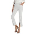 thumbnail image 5 of Inevnen Women's Split Front Cropped Pants Elastic High Waist Elegant Flare Leg Capri with Pockets, 5 of 7