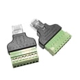 RJ45 Male to 8Pin Terminals Adapters Shielded Solderless Connectors For ...