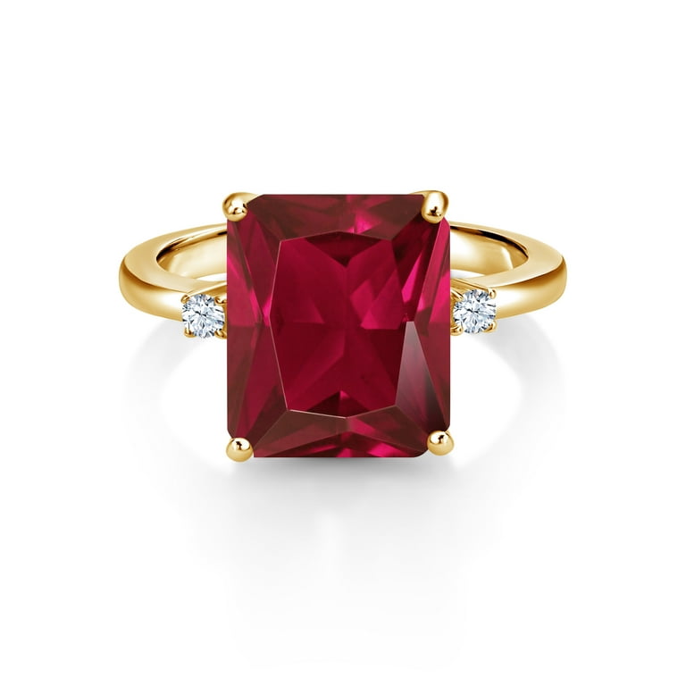 Red Stone Crown Ring - Red Stone - Sizes 5-16 - R55 15