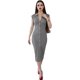 thumbnail image 1 of Vestido Midi Ajustado con Botones al Frente, Elegancia Casual y Estilo Moderno para Mujer, 1 of 5