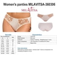 thumbnail image 5 of Victoria Bella MILAVITSA-360306 Women's panties, CULOTTEES with lace, mid-waist, Fashion collection, Muted White, Size XL, 5 of 5