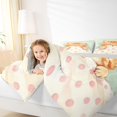 thumbnail image 3 of Manfei Watercolor Sleeping Kitten Twin Comforter Sets, Cute Cat Art Bedding Set, Cream Pink Green, Gray Reversible, 2 Pieces, 1 Comforter and 1 Pillowcase, 3 of 7
