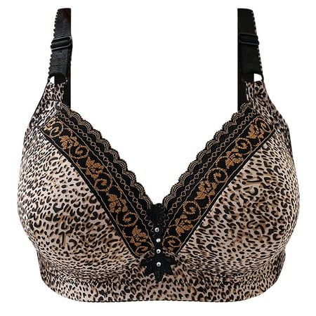 

EchfiProm 2023 Sexy MAKE LOVE Women s Leopard Bra Wire Free Underwear One-Piece Bra Everyday Underwear Indoor & Ourdoor Use Valentine Gift
