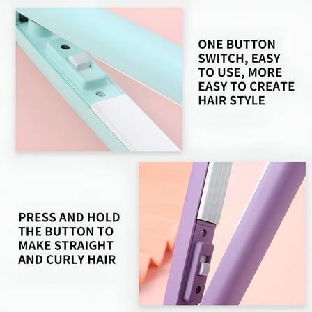 ACDANC Mini Dual Purpose Curling Iron Ceramic Mini Hair Curler for Short Hair Fine Hair 2-in-1 Curling Wand and Flat Iron for Short and All Hair Types Hair Styling Tools