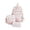 Pink#165, variant on Women's Polka Dot Laptop Backpack 3 Piece Set, Vintage Pink Nylon School Bag with Lunch Tote & Pencil Case, Water Resistant 15.6 Inch Computer Daypack for College Students Teens Travel