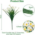 thumbnail image 2 of 8 Bundles Daisy (376 Head) Artificial Flowers Outdoor Summer Decor UV Resistant Fake Flowers Faux Plastic Greenery Shrub Plant for Indoor Garden Home Porch Box Spring Décor(Yellow), 2 of 5