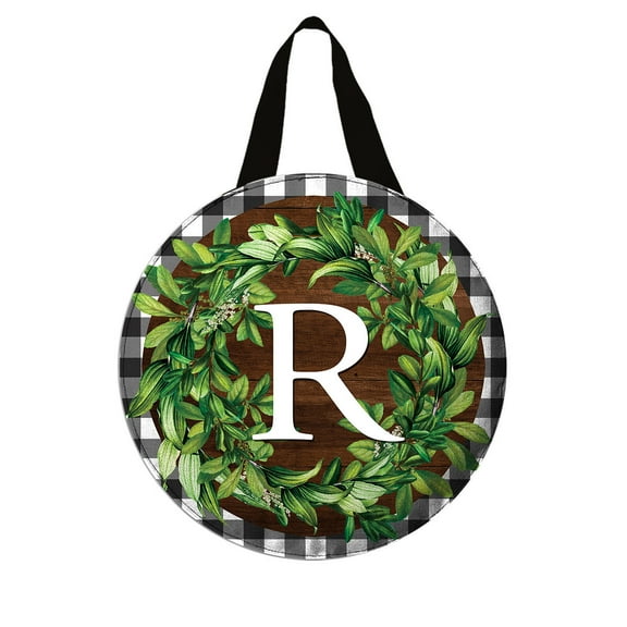 Briarwood Lane Wreath Monogram Letter R Door Hanger